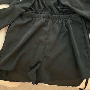 2 -One Black and One Cranberry. Rhomper dresses.